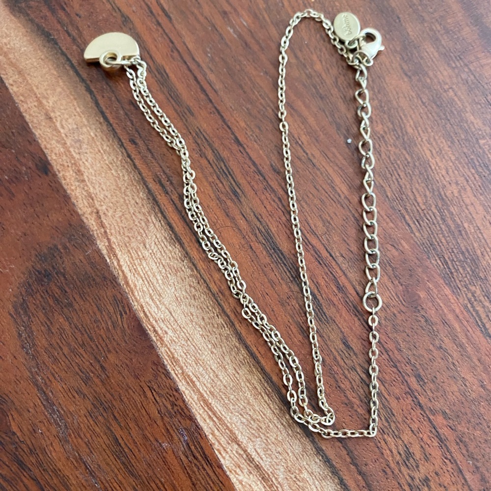 Bohme Boho Gold Chain and Half Moon Charm Pendant Necklace - Picture 4 of 4